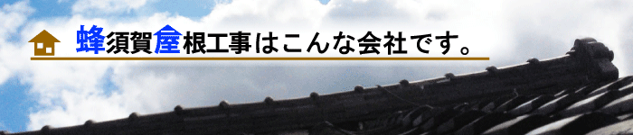 蜂須賀屋根工事はこんな会社です。